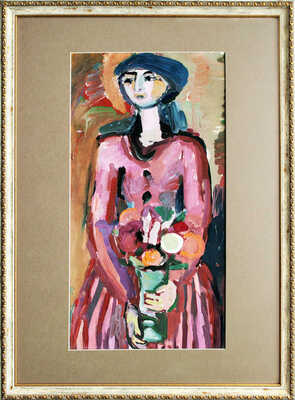 Фадеенко Светлана Тихоновна. Девушка с цветами 